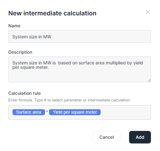Add intermediate calculation