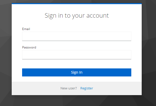 Login window