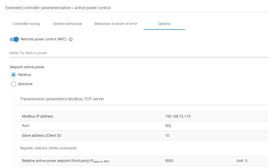 Activate and configure RPC