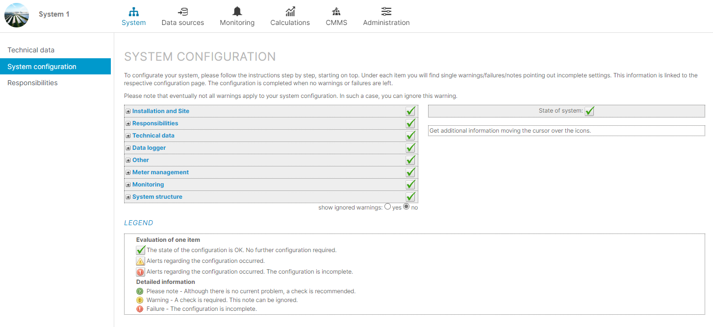 System configuration overview