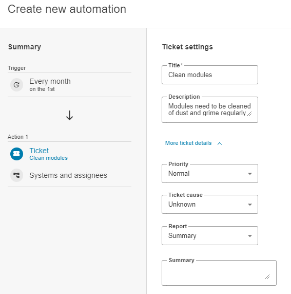 Create new automation