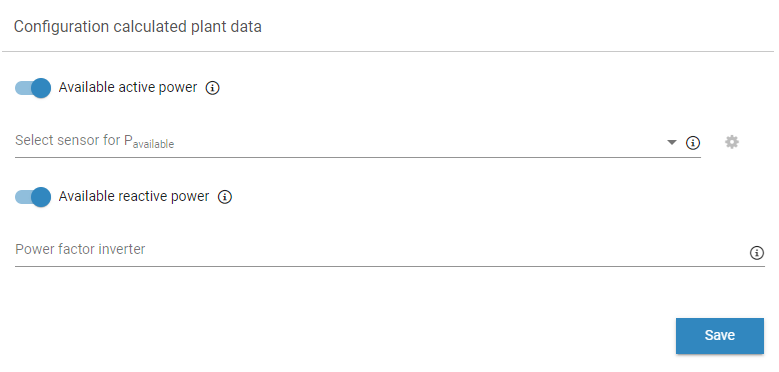 Configure calculated plant data 