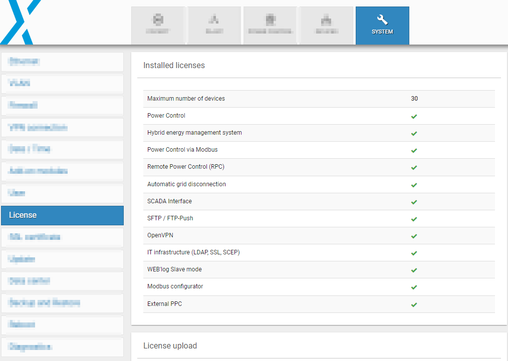 View installed licenses