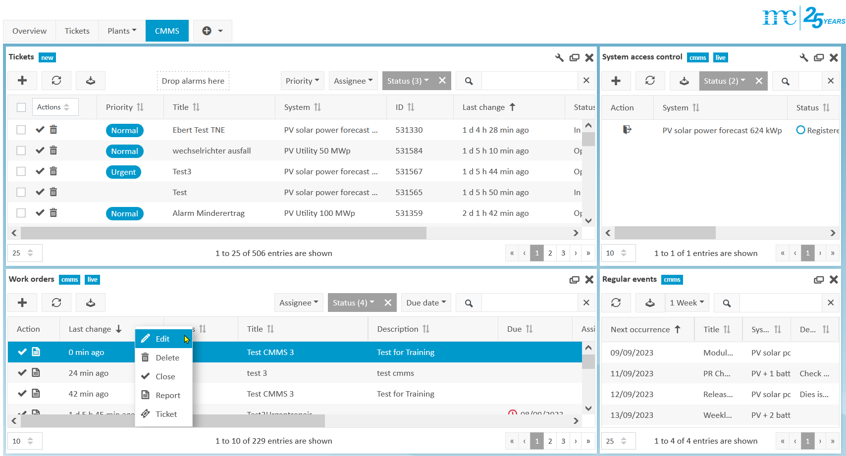 Edit a work order to assign it