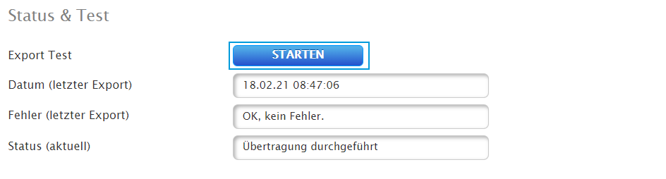 Solar-Log Perform connection test