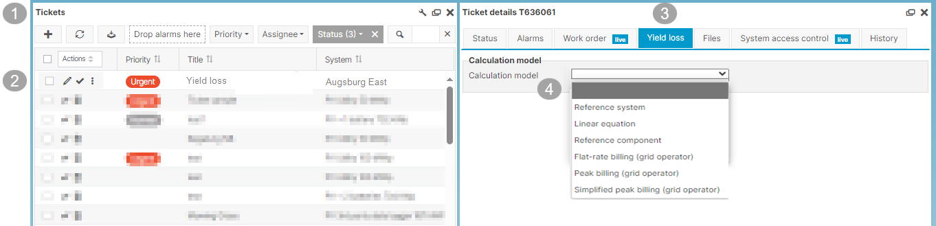 Calculate a yield loss