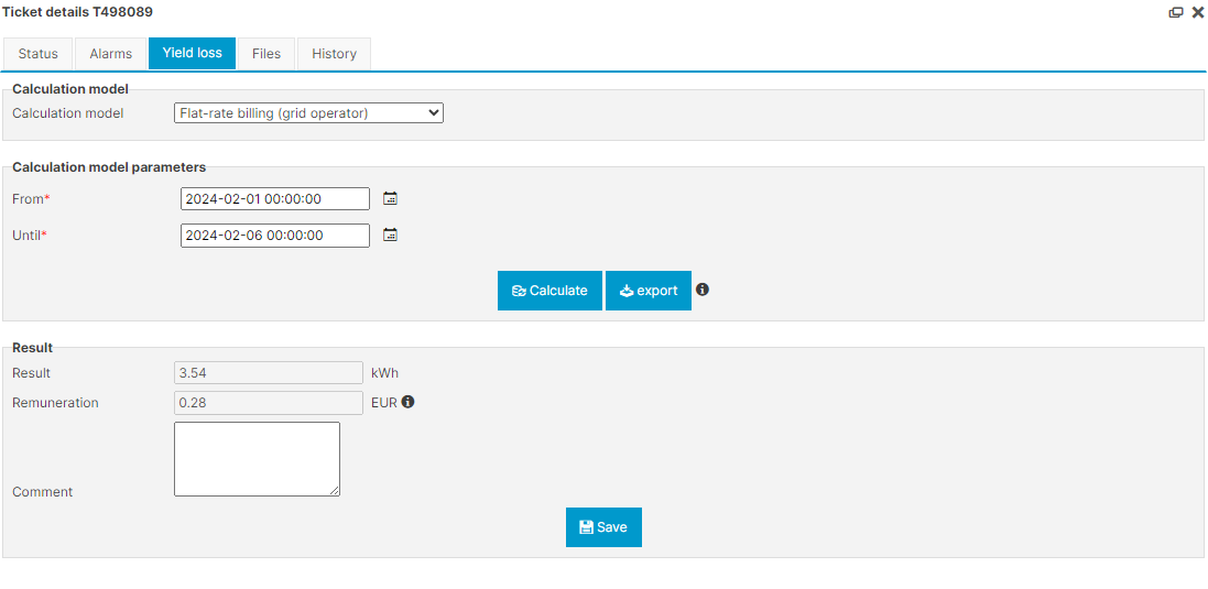 Flat-rate billing example