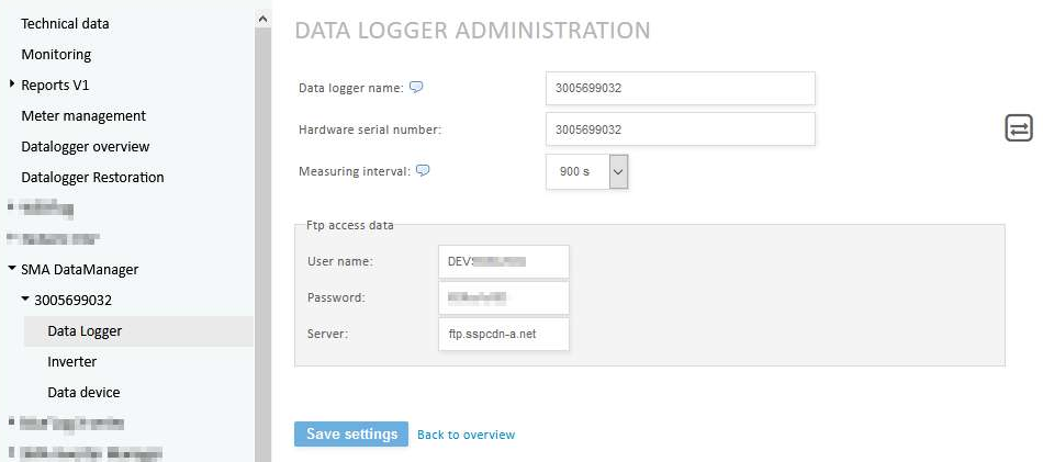 Configure SMA Data Manager in VCOM