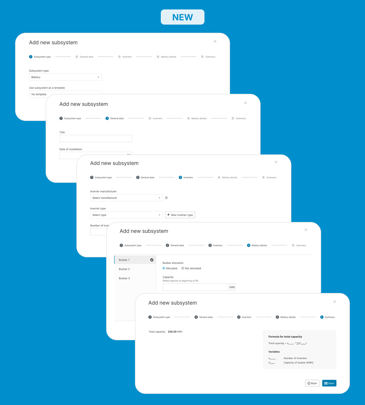 With the update, you are able to add battery subsystems