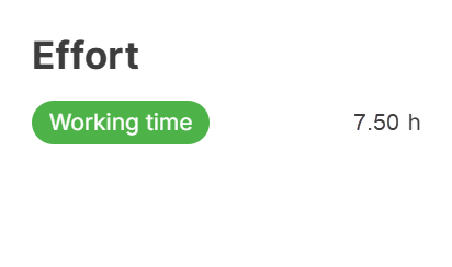 Effort information when closing a work order