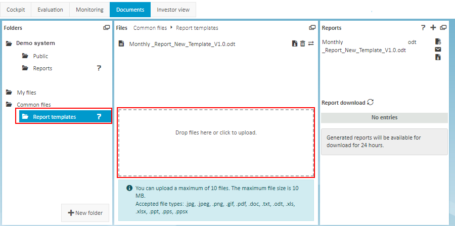 Use a report template for multiple systems in your portfolio