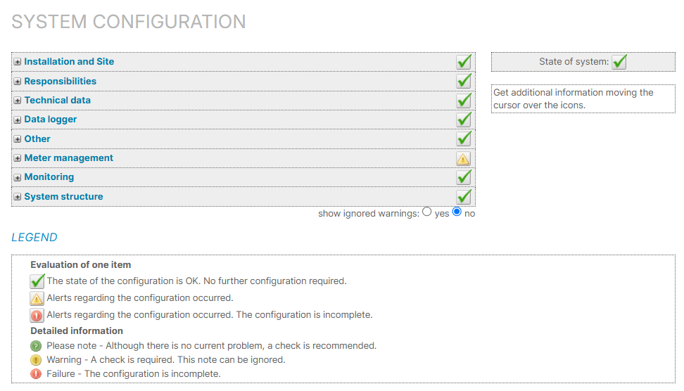 System configuration overview
