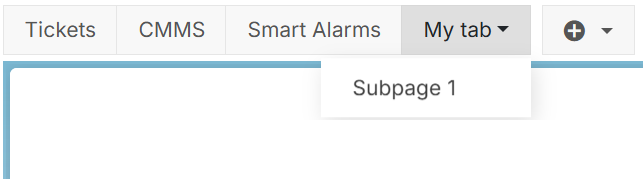 Example for user-defined portfolio-level tab with subpage