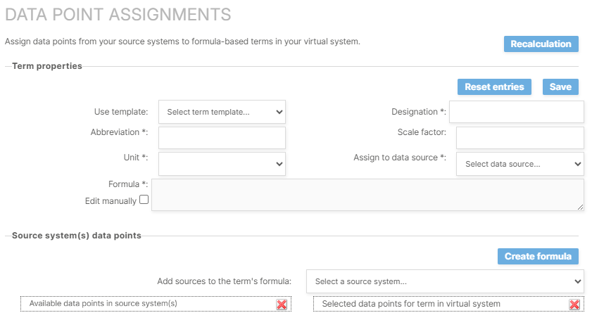 Term creation for virtual systems