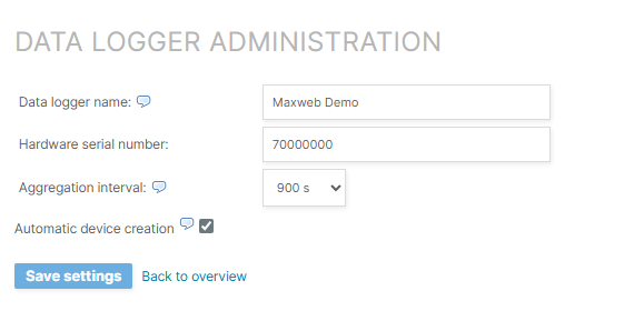 Configure SolarMax in VCOM