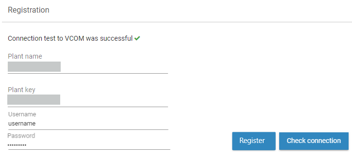 Connect a blueLog to a VCOM system
