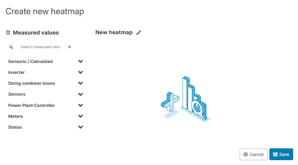 Options to configure a user-defined heatmap.