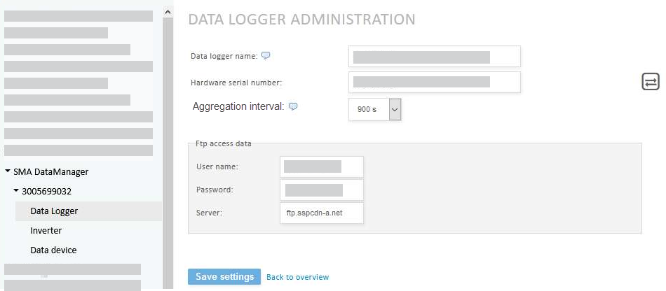 Configure SMA Data Manager in VCOM