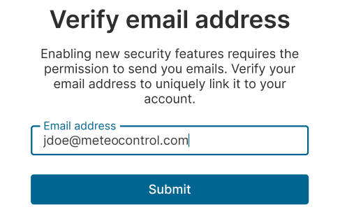 Start the migration by verifying your email address