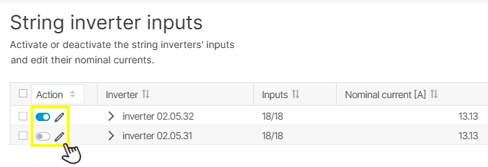 Inverter inputs_activate inputs
