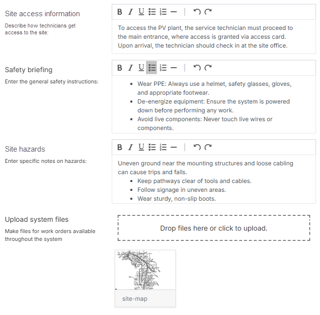 Enter system master data