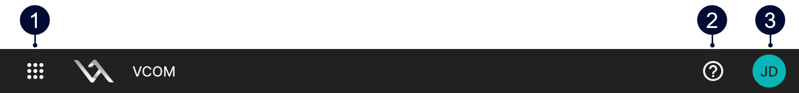 The top bar of the portal