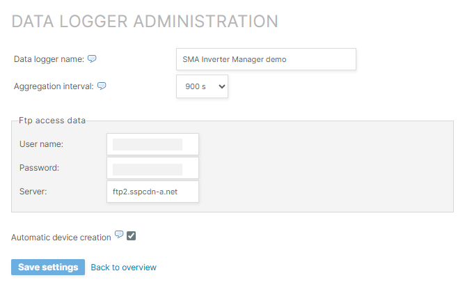 Configure SMA Inverter Manager in VCOM