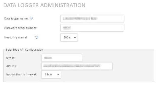 Configure SolarEdge API in VCOM